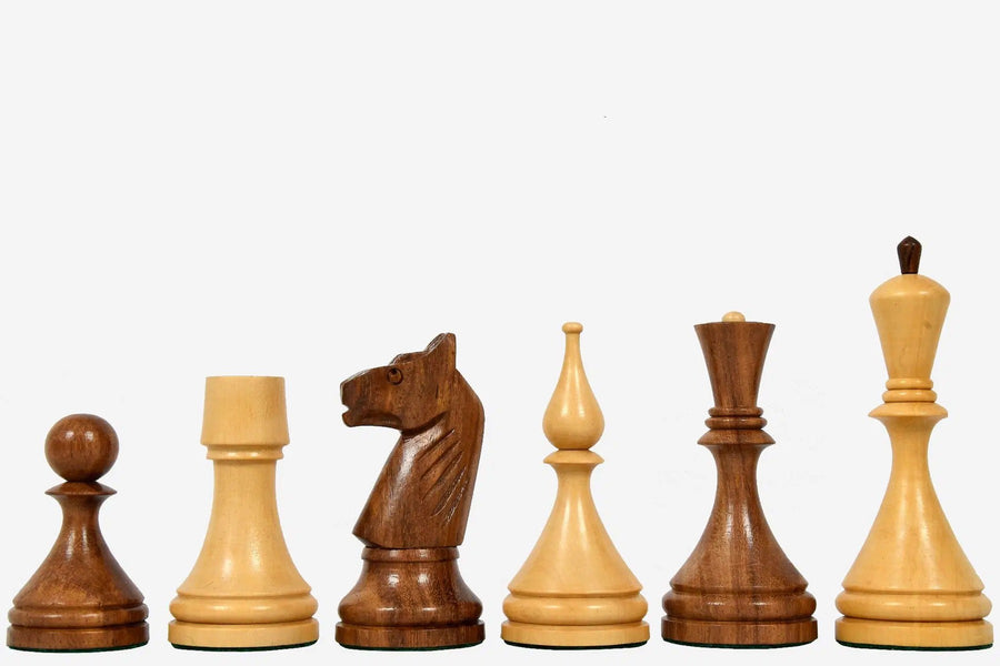 Reproduced 1961 Soviet Baku Championship Chess Pieces Sheesham wood 4"- King