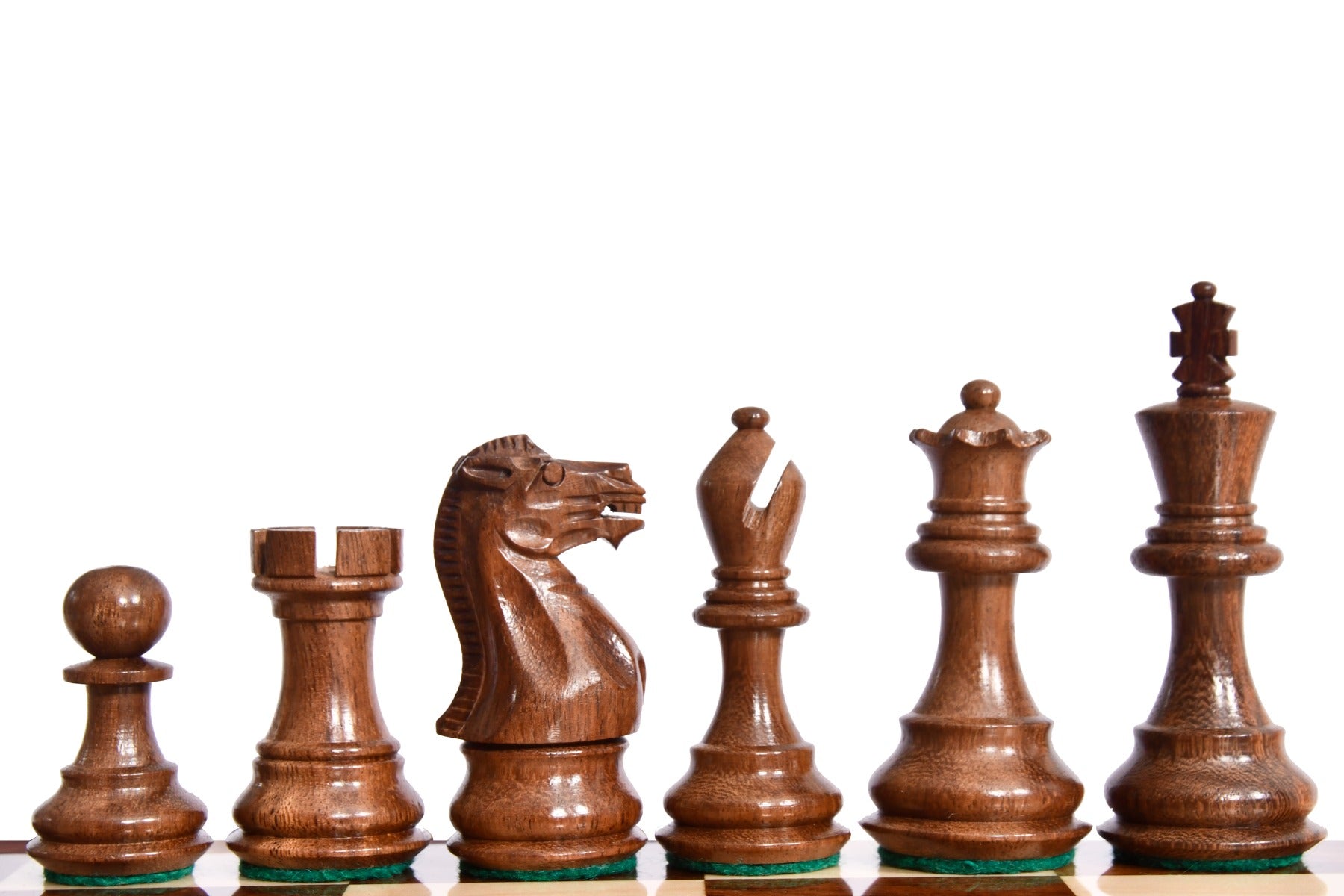 The Player Series Staunton Chess Pieces in  Sheesham Wood & Boxwood - 3.0" King Extra Queens