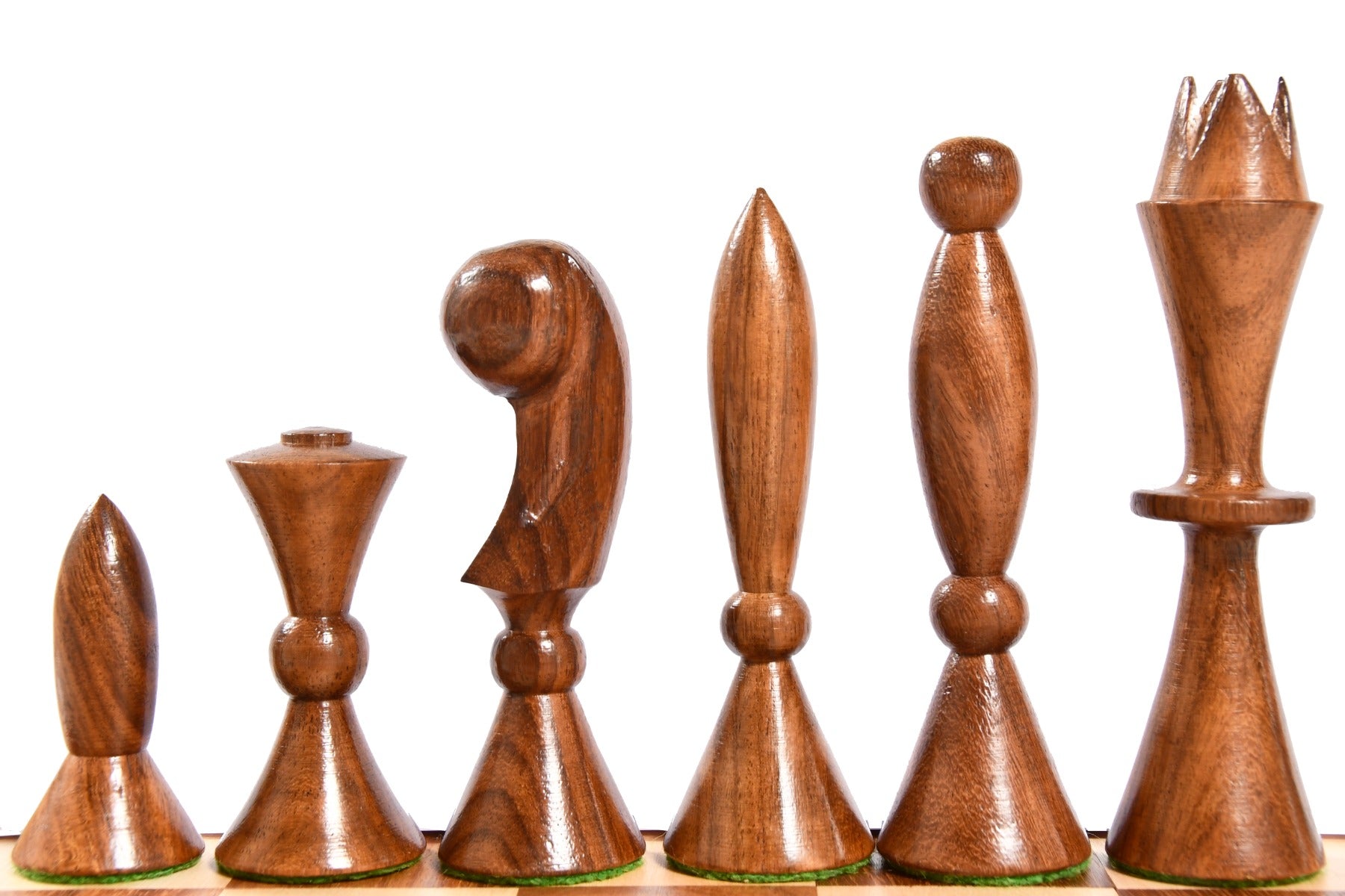 1958 Anri Space Age Chess Pieces by Arthur Elliott in Sheesham Wood - 4.25" - King