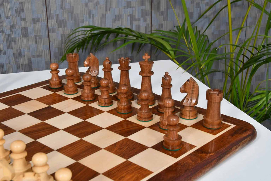 Championship Series Chess Pieces Sheesham & Boxwood 3.75" with Board