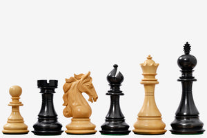 The Shera Series Staunton Triple Weighted Chess Pieces V2.0 in Ebony / Boxwood - 4.5" King