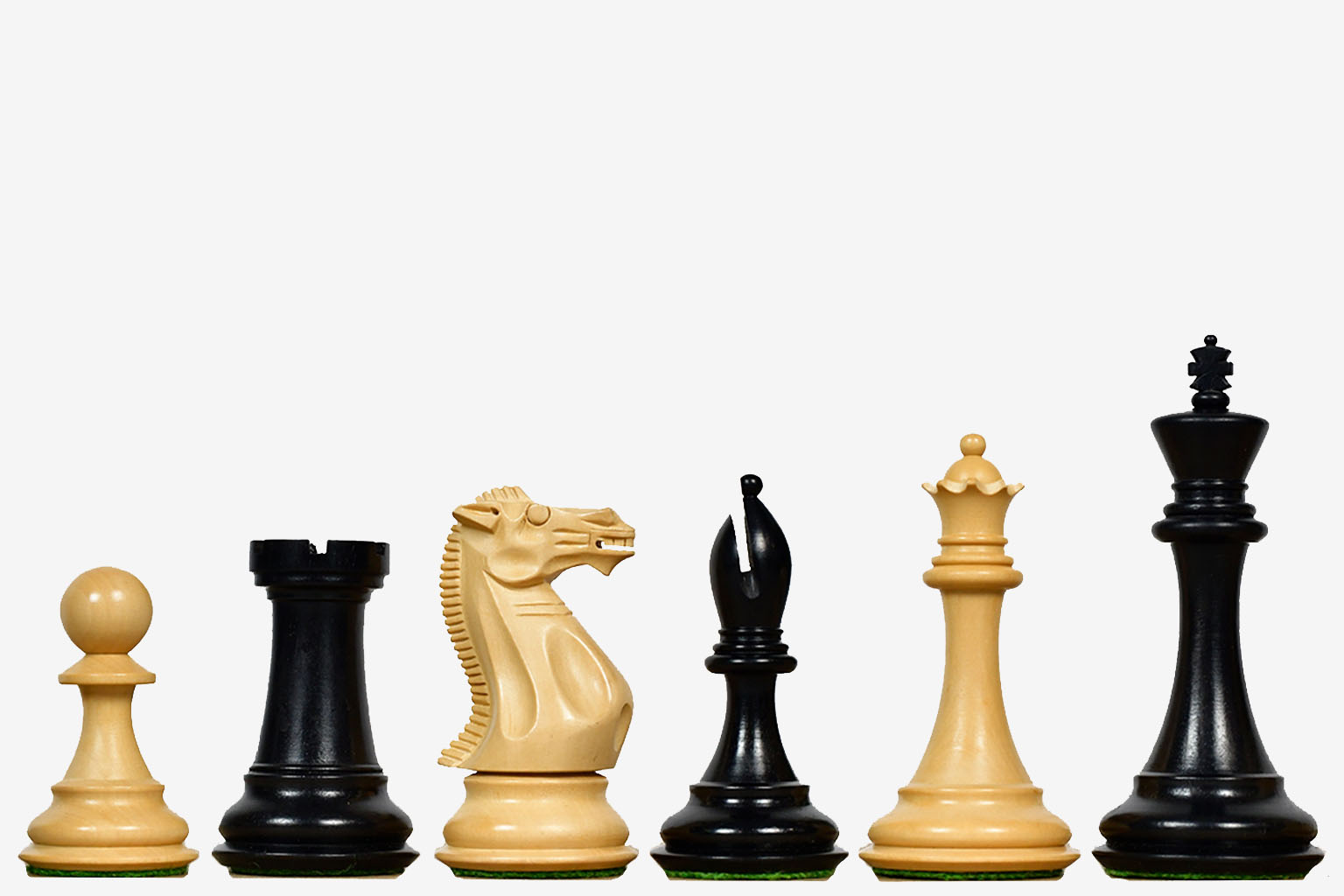 Dominator Staunton Weighted Chess Pieces in Ebony & Boxwood 4.0"- King