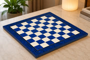 21" Royal Blue Burl Wooden Pattern Tournament Chess Board with 57mm Squares