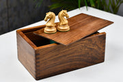 Sheesham Wood Tournament Chess Storage Box for Chess Pieces | CHESSBAZAAR