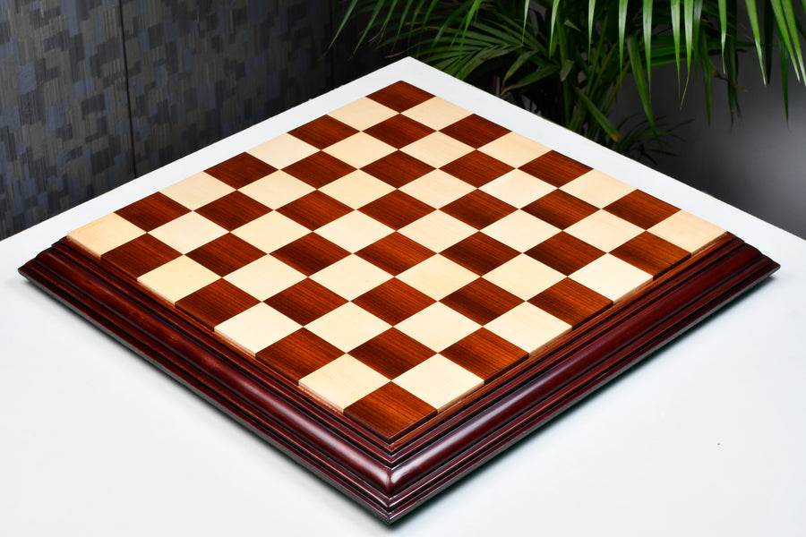 Luxury Chess Board Bud Rosewood (Padauk) & Maple - 21" 55 mm square