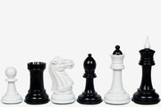 Reproduced 1940 Soviet Club Chess Set Ebony & Ivory White 4.0" King