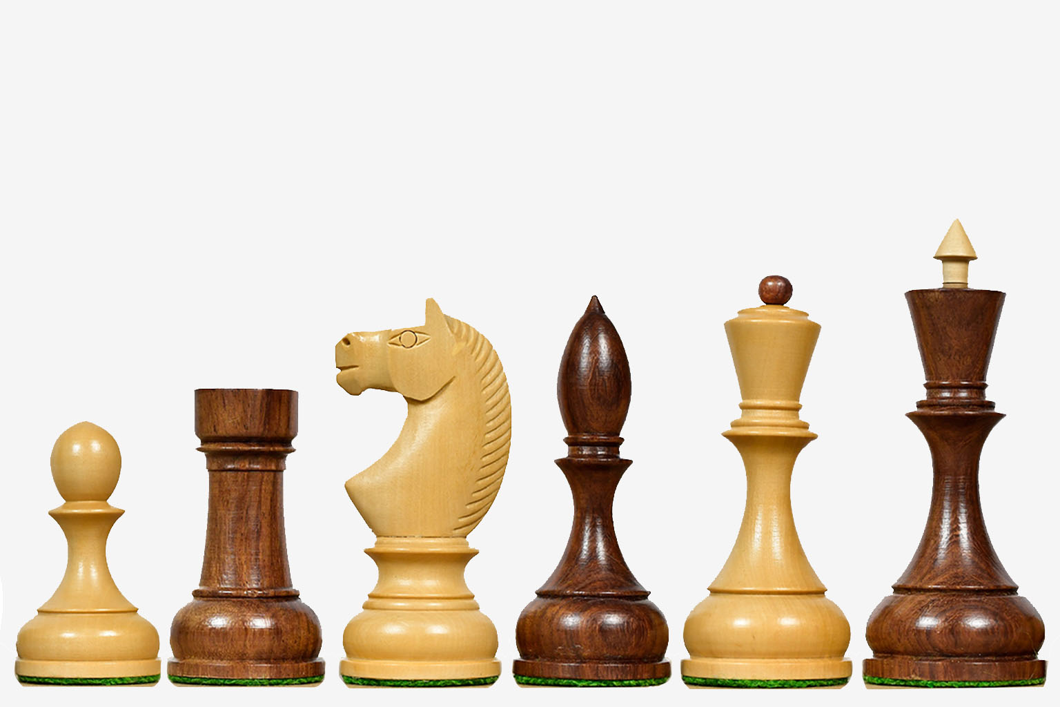 Circa 1930s "Leningrad Schoolboy" Soviet Chess Pieces 4.2 inch King in Sheesham & Boxwood