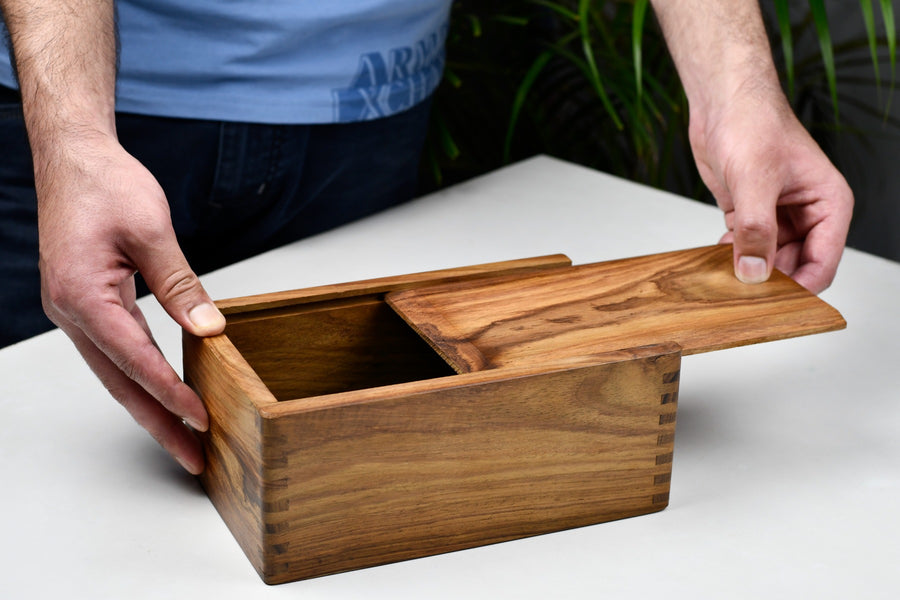Sheesham Wood Tournament Chess Storage Box for 3.8" Sets No Partition